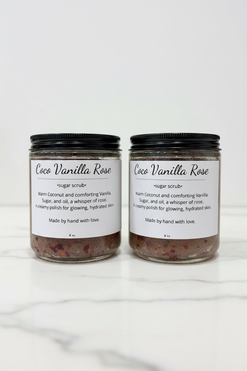 Coco Vanilla Rose Sugar Scrub (8 oz.)