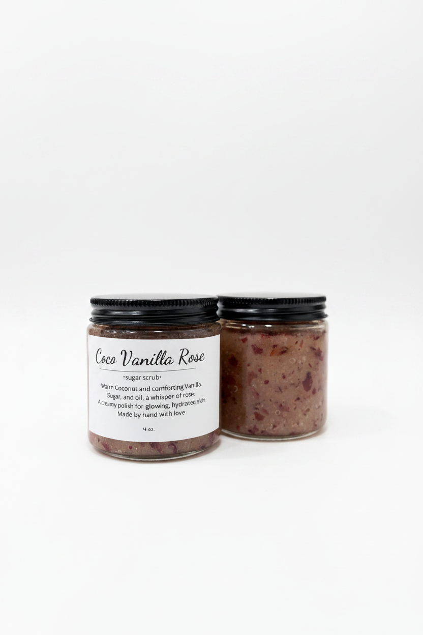Coco Vanilla Rose Sugar Scrub (4 oz.)