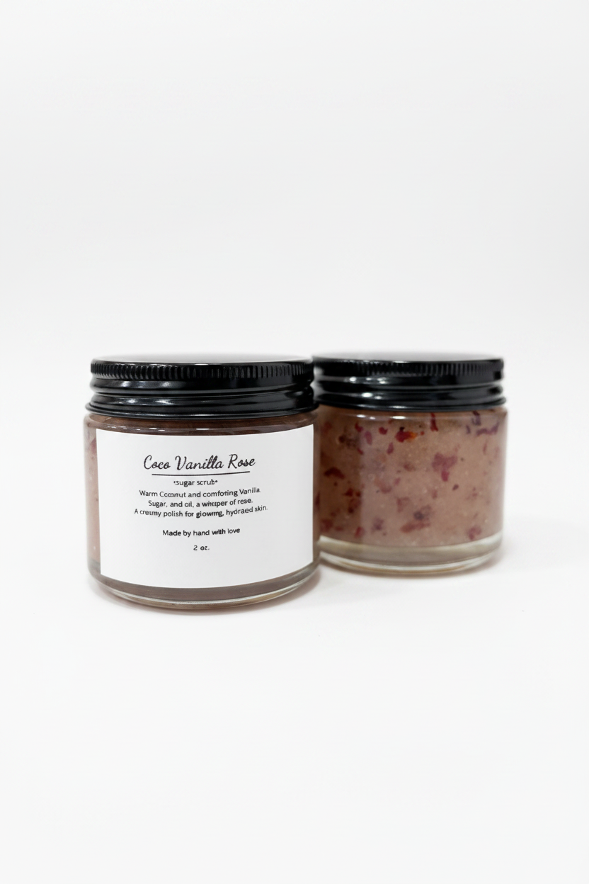 Coco Vanilla Rose Sugar Scrub (2 oz.)