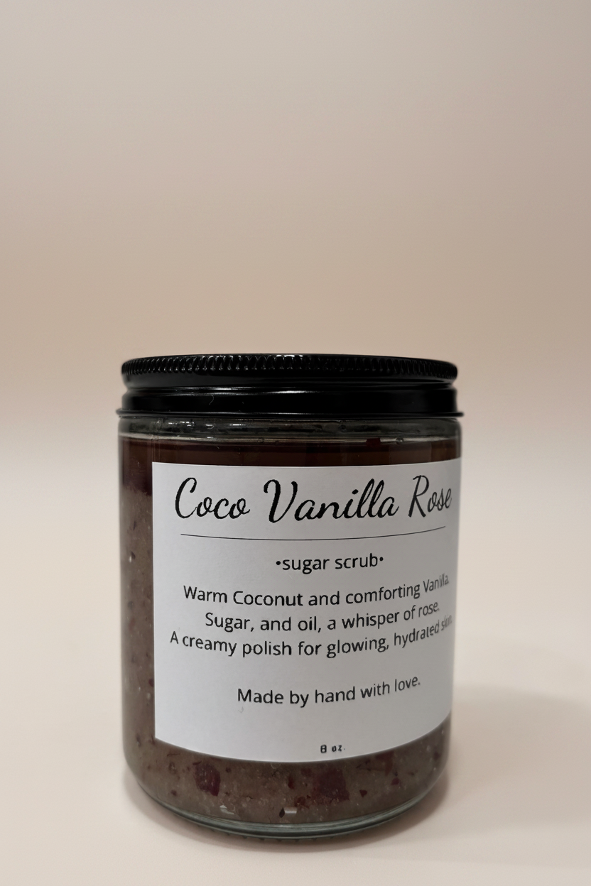 Coco Vanilla Rose Sugar Scrub (8 oz.)
