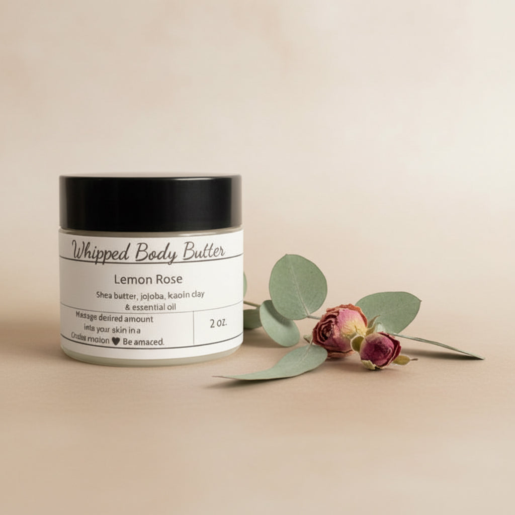 Lemon + Rose Whipped Body Butter (2 oz.)