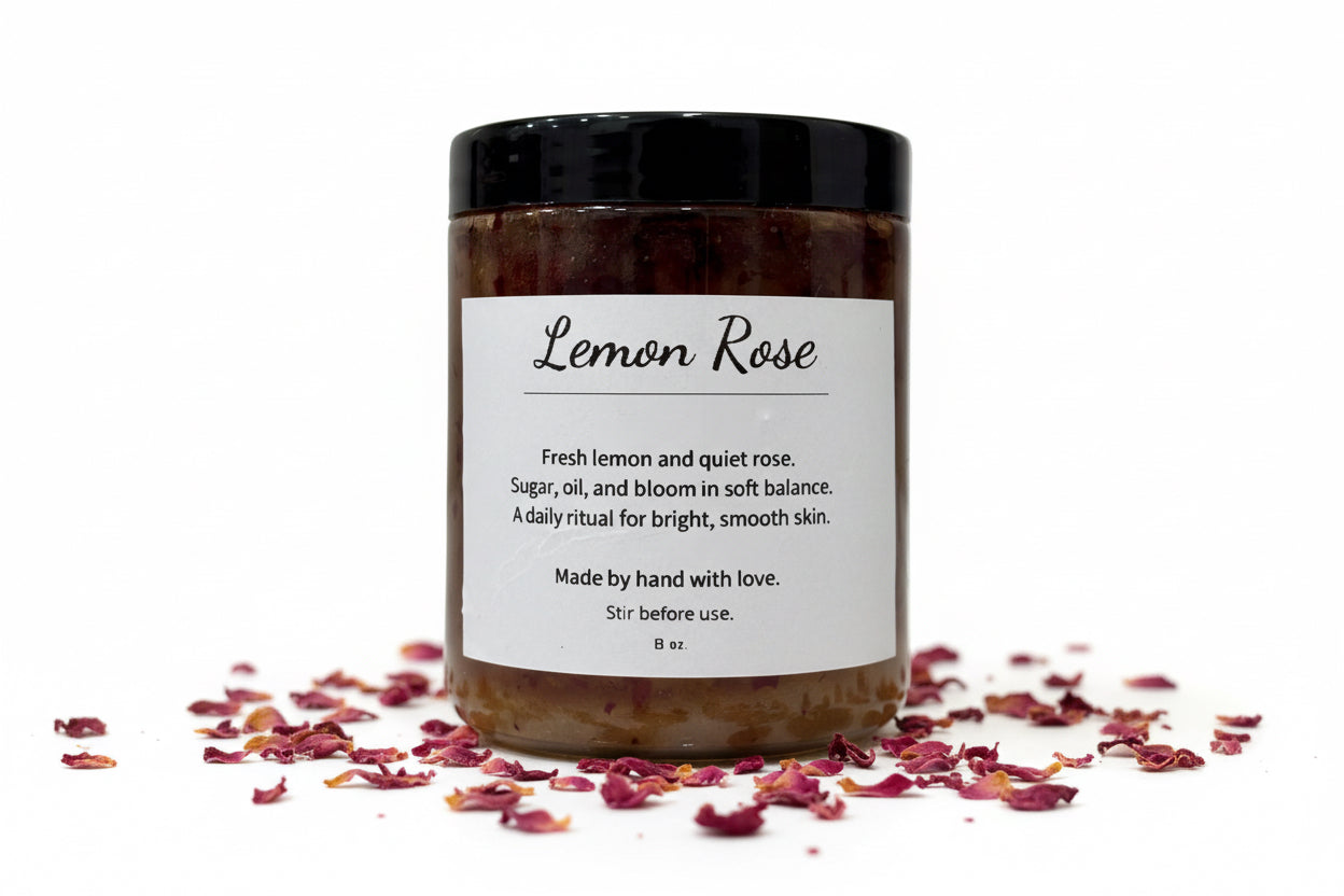 Lemon Rose Sugar Scrub (8 oz.)
