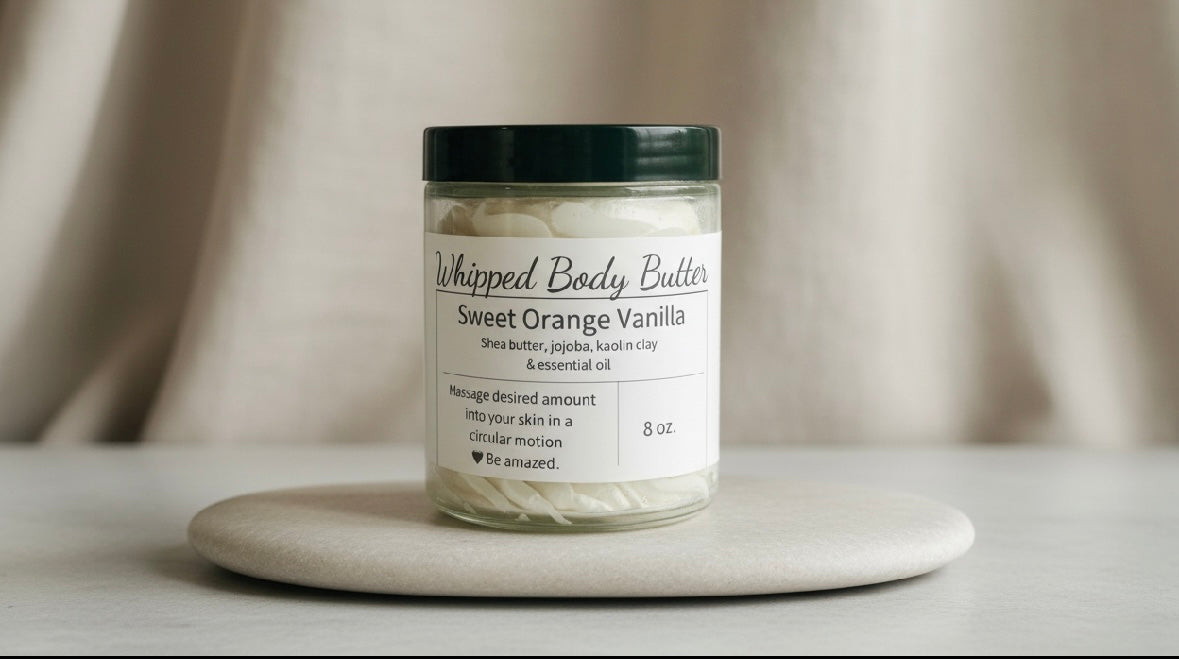 Sweet Orange + Vanilla Whipped Body Butter (8oz)