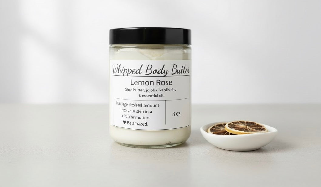 Lemon + Rose Whipped Body Butter (4 oz.)