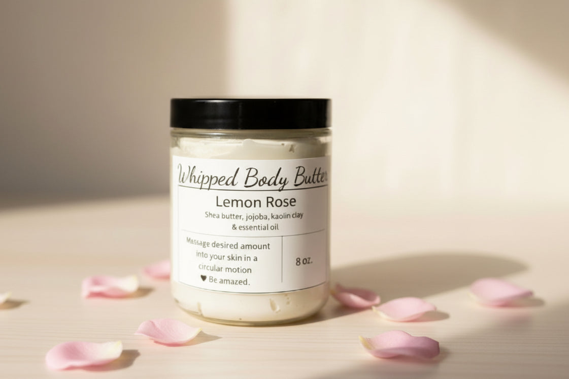 Lemon + Rose Whipped Body Butter (8 oz.)