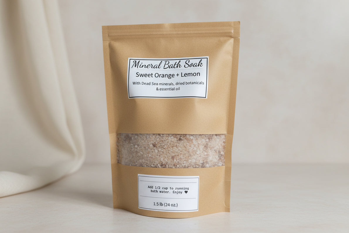 Sweet Orange + Lemon Mineral Bath Soak (1.5 lb. bag)