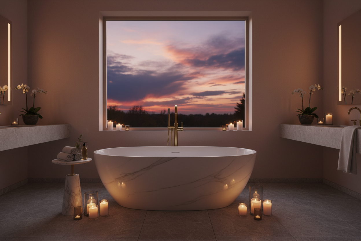 Can we have the wall color changed to dainty lace by Behr And modern gold bathrub faucet