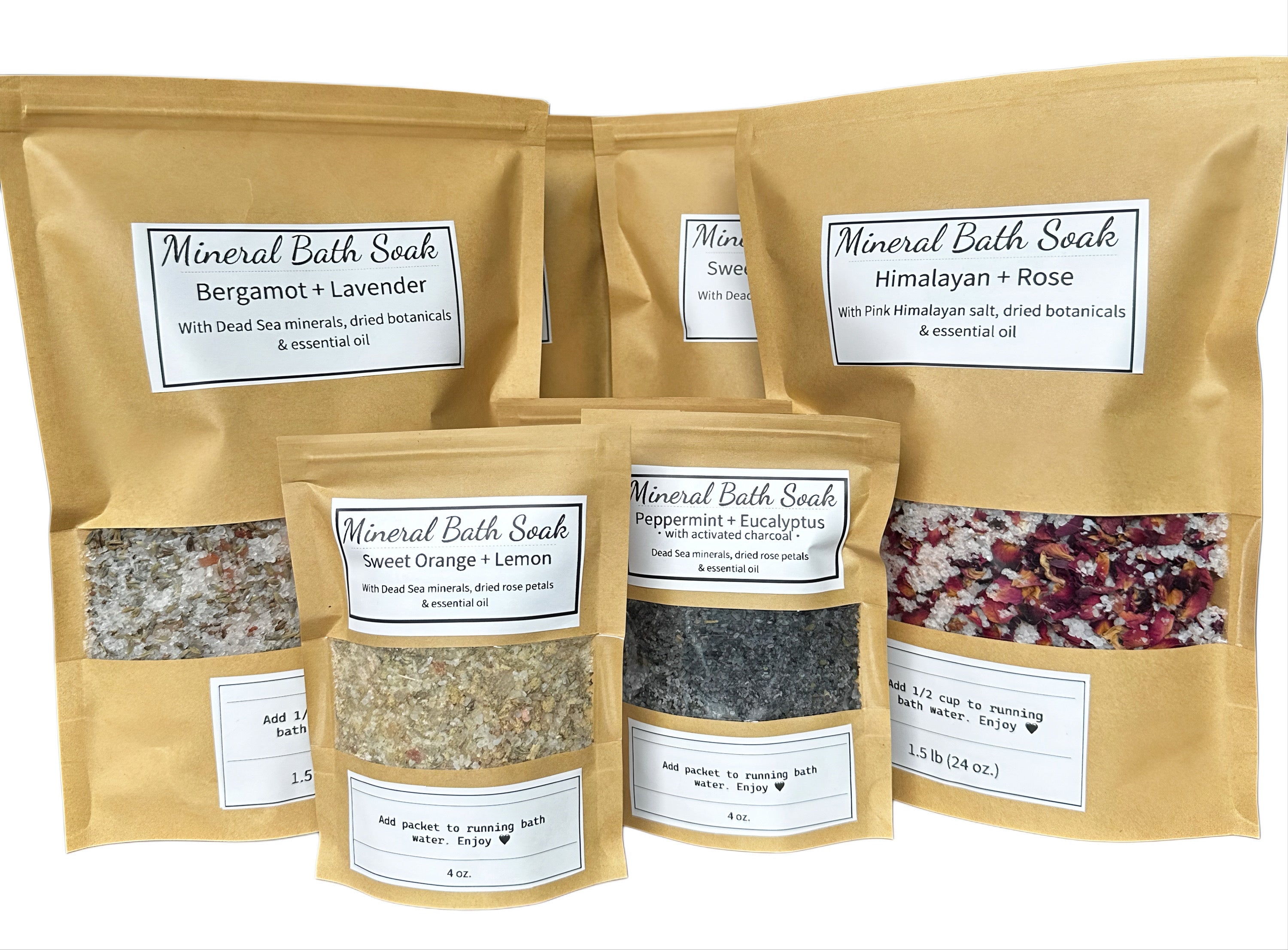 Sweet Orange + Lemon Mineral Bath Soak (mini pack)